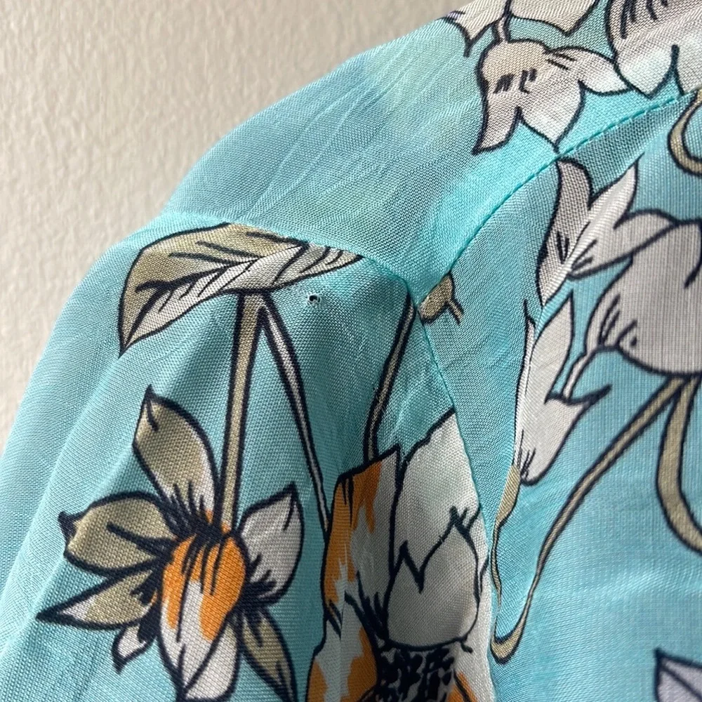 JOHNNY WAS Fuska Reversible Flower Embroidered Kimono Style Snap Front Jacket - Picture 14 of 14